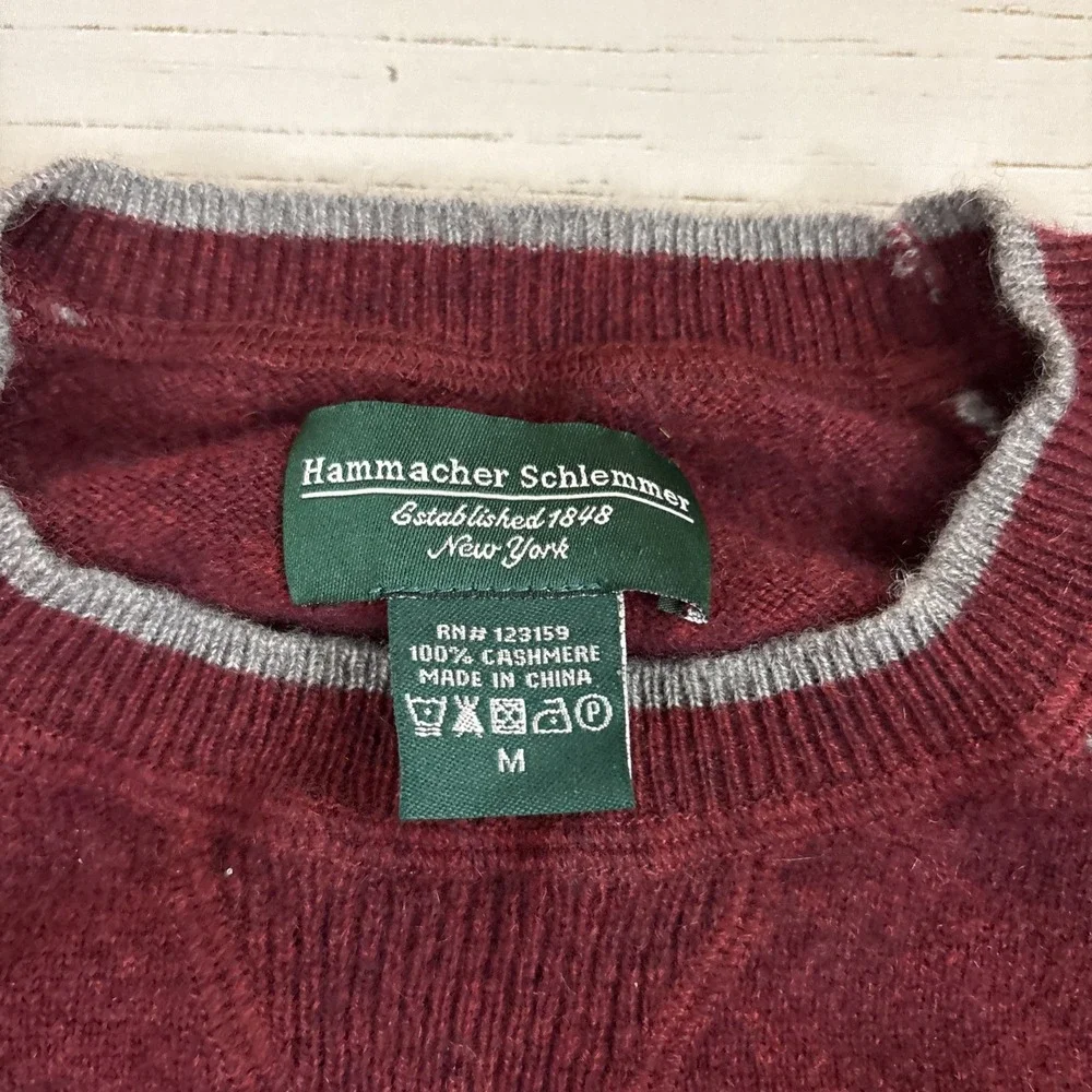Hammacher Schlemmer Cashmere Sweater Mens Medium